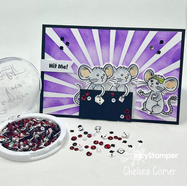 poker card using Game Night stamp set by InkyStamper