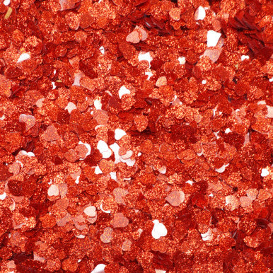 Ruby Red Sparkle Hearts by Trinity