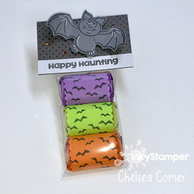 Hershey Miniature treats using Bat stamp set by InkyStamper