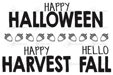 Fall Words Stamp Set by InkyStamper