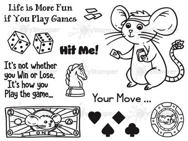 Game Night Stamp set by InkyStamper