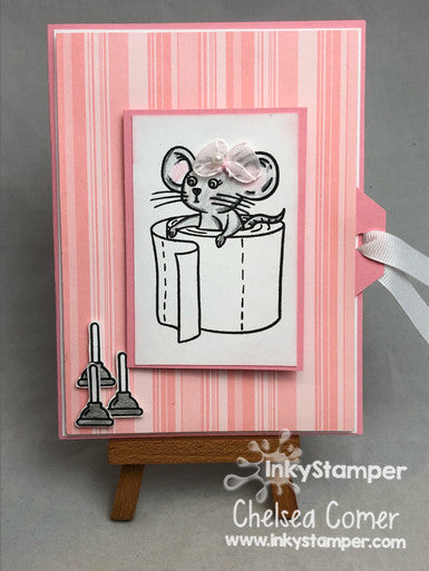 cute card using TP stamp set by InkyStamper