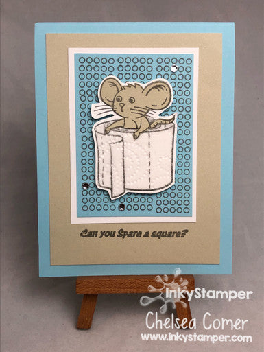 amazing card including the toilet paper using TP stamp set by InkyStamper