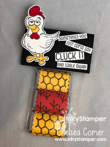 candy wrapper creation made with Chicken stamps by InkyStamper