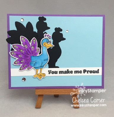 creation made with Peacock stamps by InkyStamper