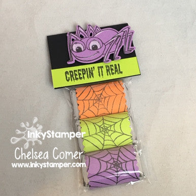 Hershey Miniature treats using Spider stamp set by InkyStamper