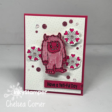 Pink Yeti card by InkyStamper