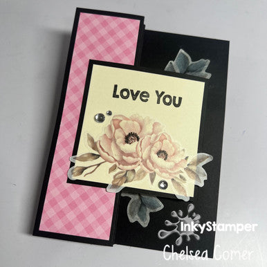W V Fun Fold Floral card