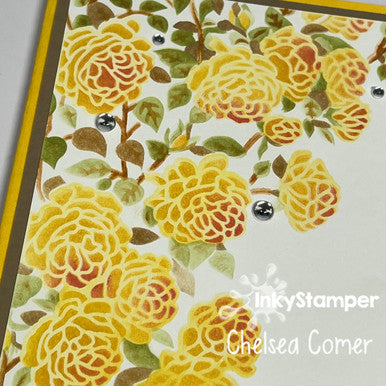 Close up view of stenciling