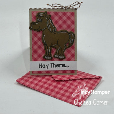 mini card featuring InkyStamper Horse