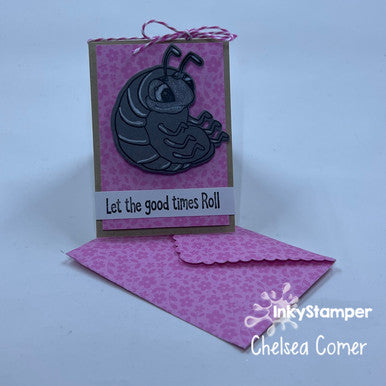 mini card featuring InkyStamper Roly Poly