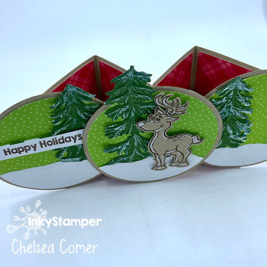 Flip Flop Round About Card sits on desk or Mantel