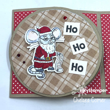 Ralph Santa mouse card by InkyStamper