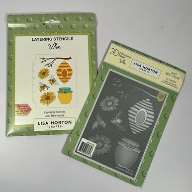 Just Bee-Cause 3D Embossing Folder and Stencil by Lisa Horton