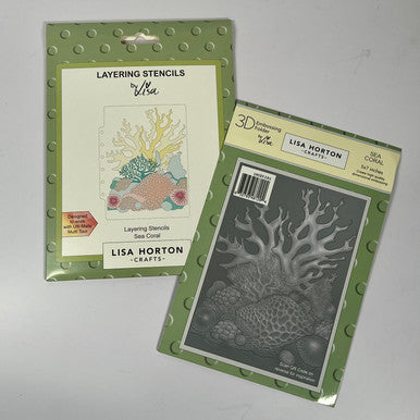 Sea Coral 3D Embossing Folder and Stencil by Lisa Horton