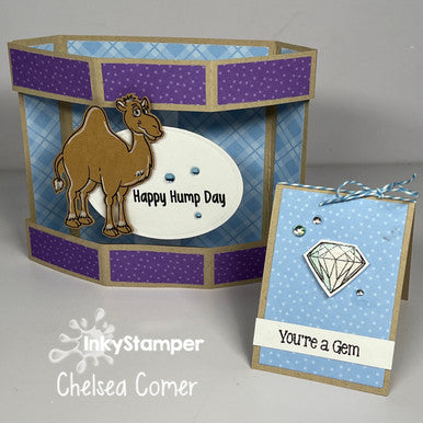 Half Hexagon Camel Card Kit - Happy Hump Day by InkyStamper