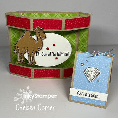 Half Hexagon Camel Card Kit - Oh Camel Ye Faithful by InkyStamper
