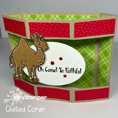 Half Hexagon Camel Card Standing - Oh Camel Ye Faithful