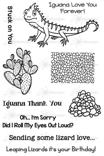 Iguana Stamp set by InkyStamper