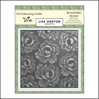 Blooming Peony 3D Embossing Folder by Lisa Horton