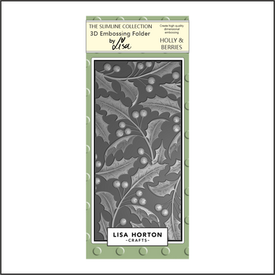 Holly & Berries 3D Embossing Folder by Lisa Horton