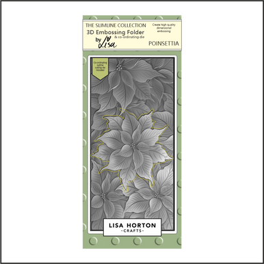 Poinsettia 3D Embossing Folder with Die by Lisa Horton