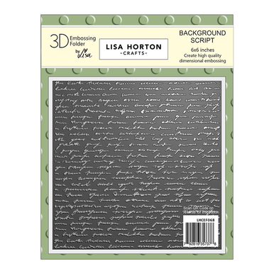 Background Script 3D Embossing Folder by Lisa Horton