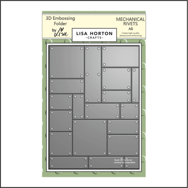Mechanical Rivets 3D Embossing Folder by Lisa Horton