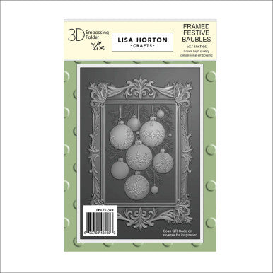 Framed Festive Bauble 3D Embossing Folder by Lisa Horton