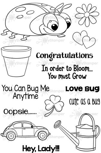 Ladybug Stamp Set by InkyStamper