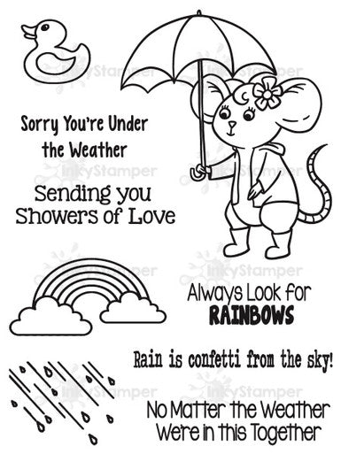 Rainy Day stamp set by InkyStamper