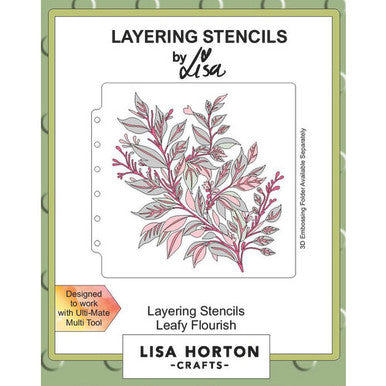 Leafy Flourish Stencil by Lisa Horton