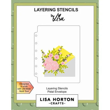 Floribunda Petal Envelope Stencil by Lisa Horton