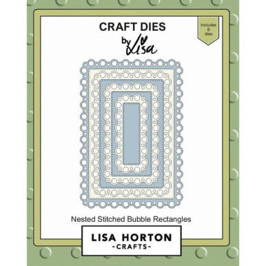 Nested Stitched Bubble Rectangles by Lisa Horton