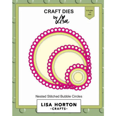Nested Stitched Bubble Circles by Lisa Horton