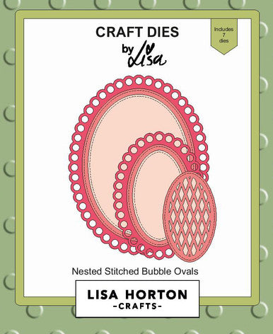Nested Stitched Bubble Ovals by Lisa Horton