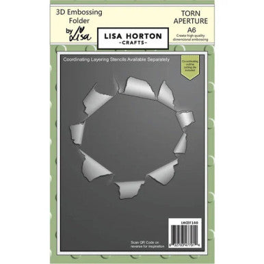 Torn Aperture 3D Embossing Folder with Die by Lisa Horton