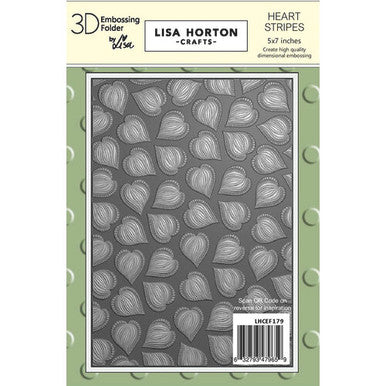 Heart Stripes 3D Embossing Folderby Lisa Horton