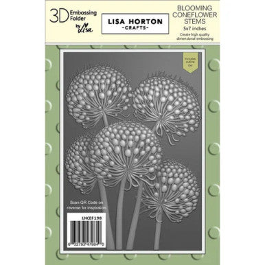 Blooming Coneflower Stems 3D Embossing Folder and Die by Lisa Horton