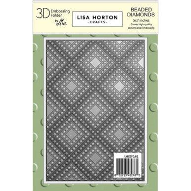 Beaded Diamonds 3D Embossing Folder by Lisa Horton