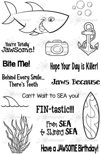 Shark Stamp Set by InkyStamper