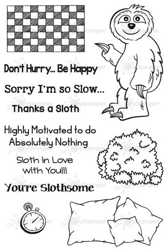 Sloth Stamp set by InkyStamper
