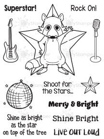 Star stamp set featuring Ramone and Rita by InkyStamper