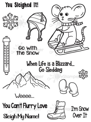 Toboggan Stamp Set by InkyStamper