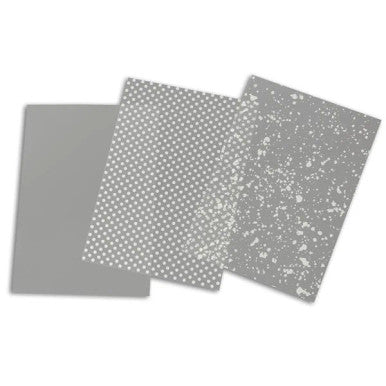 2 sheets of each design of Heavyweight Acetate ... Clear, Dotty, and Snowfall