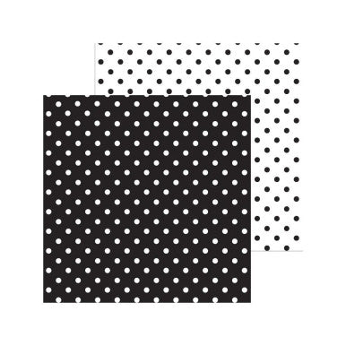 Doodlebug Design - Monochromatic Collection -  swiss dot - 12 x 12 - Beetle Black
