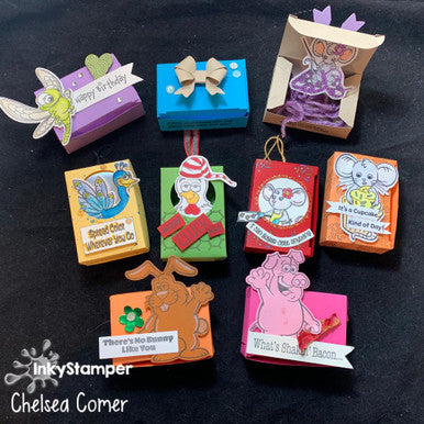 Paper Clip boxes using Paper Clip Box die by InkyStamper