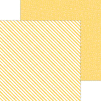 Doodlebug Design - Monochromatic Collection -  Candy Stripe / Sprinkles - 12 x 12 - Bumblebee
