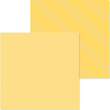 Doodlebug Design - Monochromatic Collection -  dot/stripe - 12 x 12 - Bumblebee