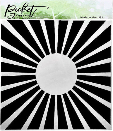 Burst of Sun Stencil by Picket Fence